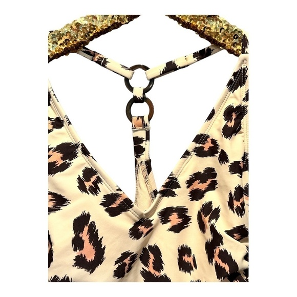 Women's Tortoise Ring One Piece Swimsuit - Kona Sol Animal Print Size S - Picture 4 of 7